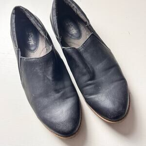 Eurosoft Women’s Black Low Heel Slip-On Shoes Sz  8.5